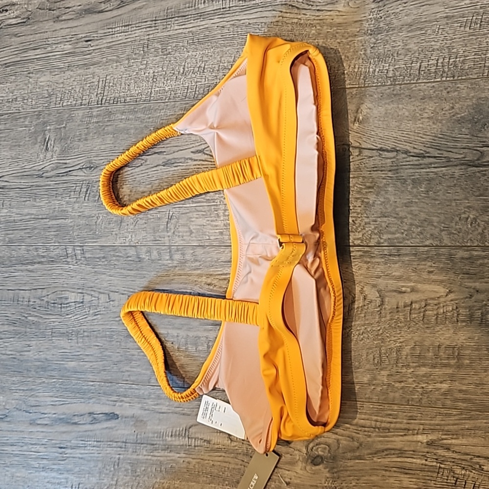 J. Crew Scrunchie-Strap Squareneck Bikini Top Size XL Brand New With Tags - Picture 3 of 5